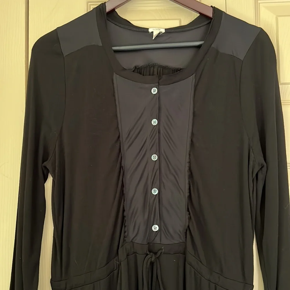 J. Crew Black Tuxedo Jersey Dress Size S Small
